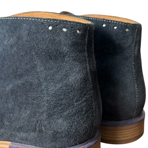 Hush Puppies Bounce Comfort Suede Chukka Desert Boots Men’s 9M Navy Blue Lace-Up - Picture 5 of 16